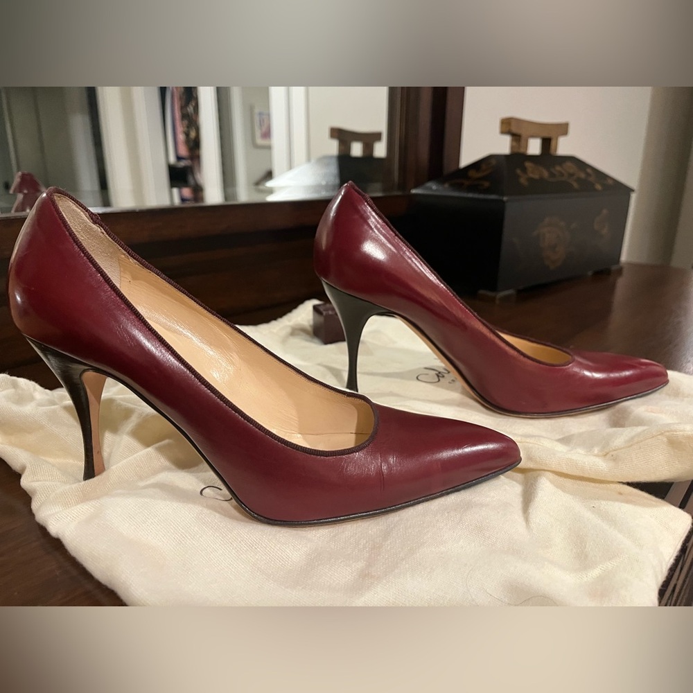 Cole Haan Burgundy Leather Pumps